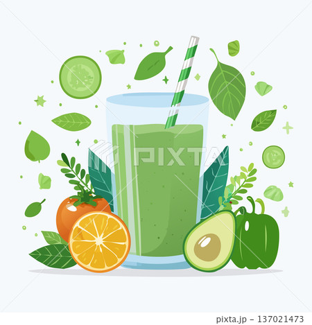 健康食品スムージーコップシンプル背景 健康食品スムージーコップシンプル背景 137021473
