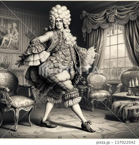 English aristocrat dressed in Rococo Macaroni style English aristocrat dressed in Rococo Macaroni style 137022042