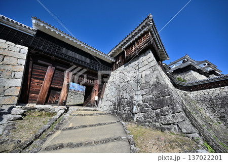 伊予国 「松山城」国宝現存天守閣と櫓群の様子 伊予国 「松山城」国宝現存天守閣と櫓群の様子 137022201