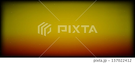Colored film leak filter overlay. Textured warm light flare frame background. Grainy saturated retro photo effect. Exposed faded photography template backdrop. Vector old burnt dusty vintage wallpaper 137022412