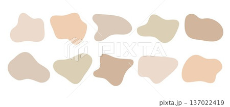 Beige organic shape boxes collection. Irregular liquid frame set. Abstract amoeba blobs, blotches, drops or stains bundle. Vector ecru border design templates for label, sticker, banner, poster, flyer Beige organic shape boxes collection. Irregular liquid frame set. Abstract amoeba blobs, blotches, drops or stains bundle. Vector ecru border design templates for label, sticker, banner, poster, flyer 137022419