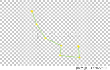 こぐま座の星座線のカラーイラスト 137022586