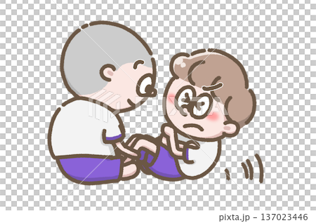 圖：一個孩子在做仰臥起坐 137023446