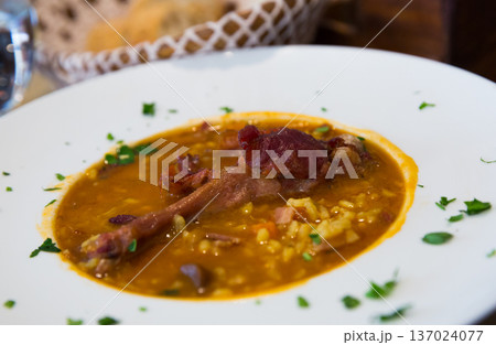 Tasty duck leg stewed with rice Tasty duck leg stewed with rice 137024077