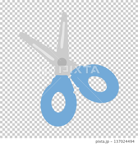 Illustration of light blue scissors Illustration of light blue scissors 137024494