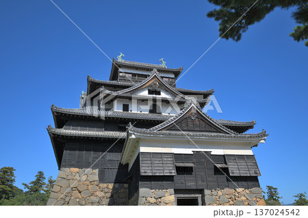 島根県　国宝天守閣　出雲国　松江城 137024542