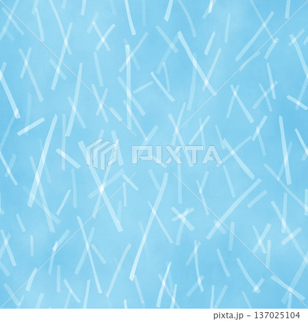 水彩描きの雨模様【背景素材】(水色) 137025104