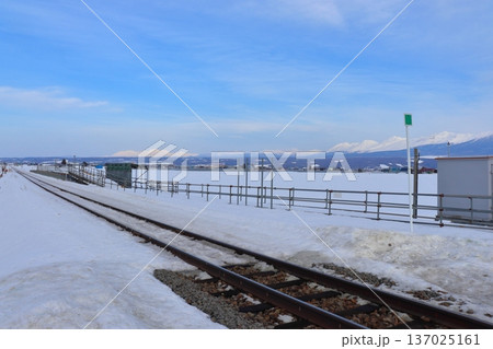 撤去中のラベンダー畑駅（北海道中富良野町） 137025161