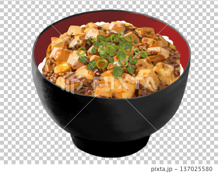Mapo rice bowl (black and red bowl) Mapo rice bowl (black and red bowl) 137025580