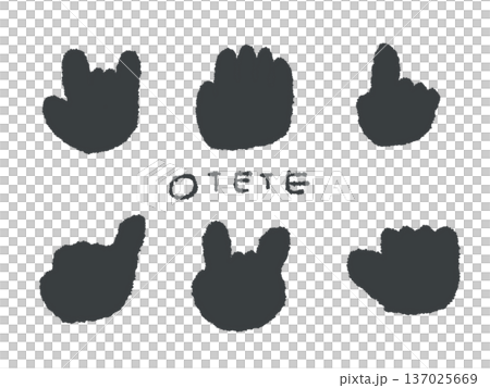 Hand-drawn illustrations and hand signs that are easy to use as icons and symbol marks in designs Hand-drawn illustrations and hand signs that are easy to use as icons and symbol marks in designs 137025669