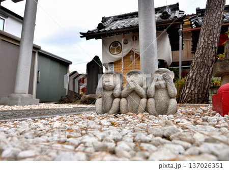 千葉船橋御殿後の東照宮の三猿 千葉船橋御殿後の東照宮の三猿 137026351