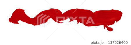 red brush isolated on transparent background red watercolor 137026400