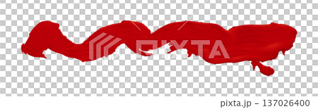 red brush isolated on transparent background red watercolor 137026400