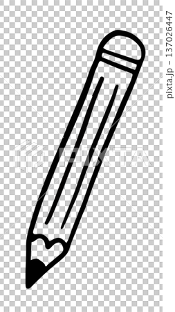 Hand drawn pencil outline for cartoon, back to school, department store, stationery, paper, envelopes, writing implements, materials, office supplies, grocery shopping, kids, childhood, colouring book 137026447