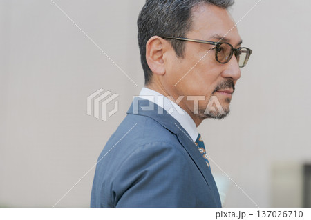 スーツを着た50代のビジネスマン 137026710