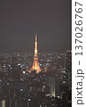 東京タワーと夜景　光り輝く都市風景 137026767