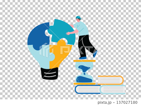 一名男子正在組裝傳球式部件 137027180