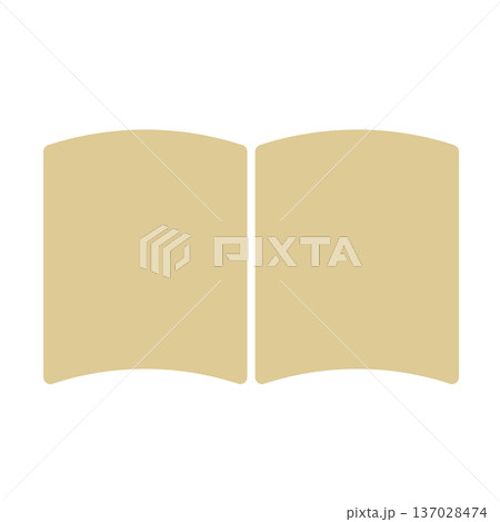シンプルな開いた本のイラスト 137028474