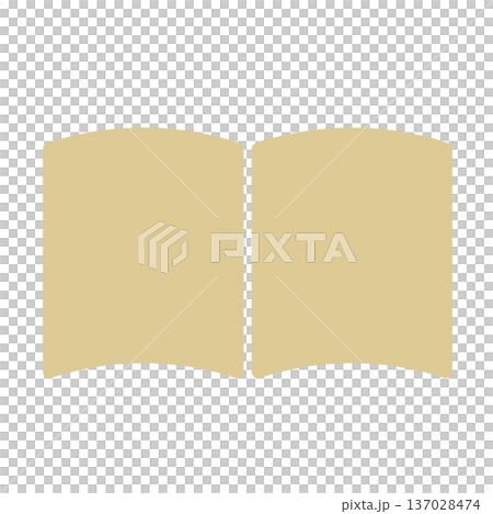 シンプルな開いた本のイラスト 137028474