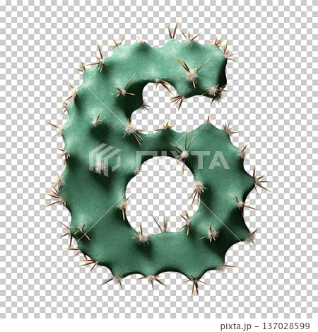 3D Wild Desert Cactus Number 6 with Sharp Spines 3D Wild Desert Cactus Number 6 with Sharp Spines 137028599