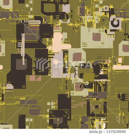 Futuristic background in cyberpunk style. 137028600