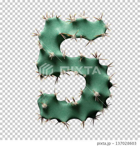 3D Wild Desert Cactus Number 5 with Sharp Spines 3D Wild Desert Cactus Number 5 with Sharp Spines 137028603