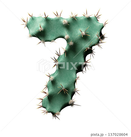 3D Wild Desert Cactus Number 7 with Sharp Spines 3D Wild Desert Cactus Number 7 with Sharp Spines 137028604