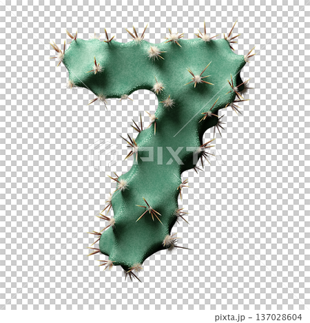 3D Wild Desert Cactus Number 7 with Sharp Spines 3D Wild Desert Cactus Number 7 with Sharp Spines 137028604