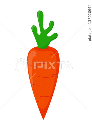 Cute cartoon Carrot, isolated on a transparent background. PNG and Vector Illustration 137028644
