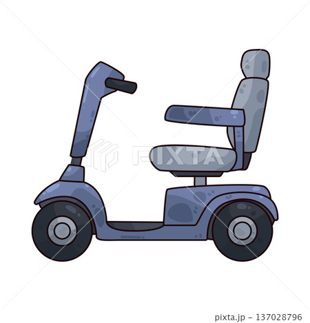 Illustration of Mobility Scooter Illustration of Mobility Scooter 137028796