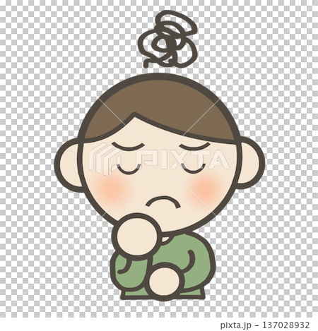 悩む男の子 137028932