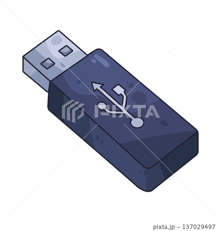 Illustration of USB Drive 137029497