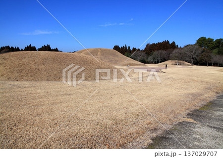 熊本県山鹿市 国指定史跡の岩原古墳群の風景 熊本県山鹿市 国指定史跡の岩原古墳群の風景 137029707