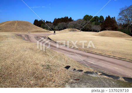 熊本県山鹿市 国指定史跡の岩原古墳群の風景 熊本県山鹿市 国指定史跡の岩原古墳群の風景 137029710