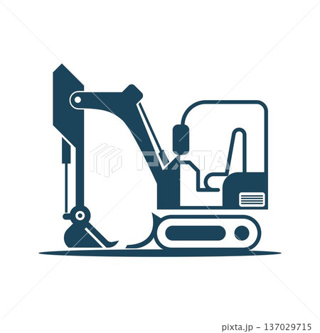 Excavator icon image design Excavator icon image design 137029715