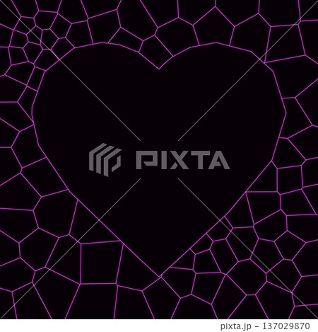 Stylized Magenta Cellular Heart Illustration for Medical Concepts 137029870