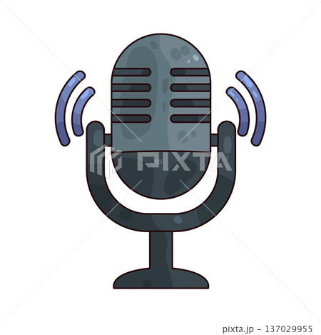 Illustration of Microphone Illustration of Microphone 137029955