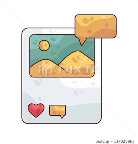 Illustration of Post feed 137029965