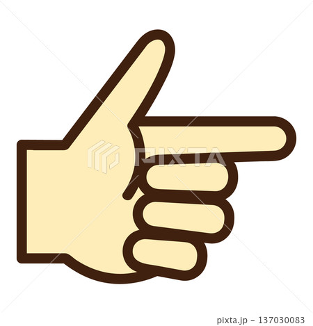 ハンドサイン　指さし 137030083