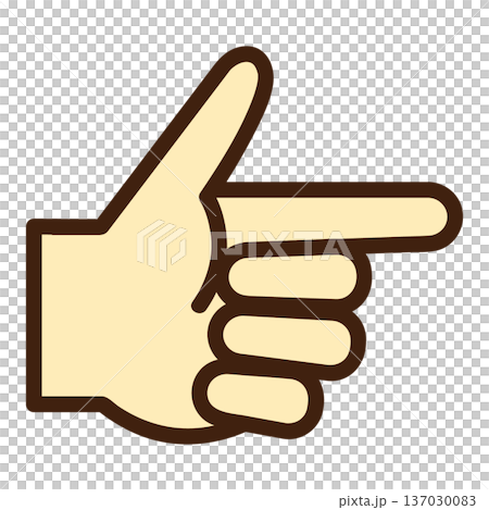 Hand sign pointing 137030083