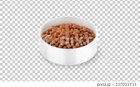 Blank white ceramic dog bowl with snack mockup png, transparent background, 3d rendering. Empty round porcelain pan with pet feeding mock up cut out. Clear full food portion for domestic animals. Blank white ceramic dog bowl with snack mockup png, transparent background, 3d rendering. Empty round porcelain pan with pet feeding mock up cut out. Clear full food portion for domestic animals. 137031713