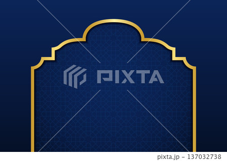 blue gradient arabic background islamic pattern gold arch vector frameillustration ramadan kareem eid al fitr eid mubarak blue gradient arabic background islamic pattern gold arch vector frameillustration ramadan kareem eid al fitr eid mubarak 137032738