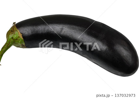 Fresh Eggplant on White Background 137032973