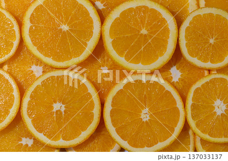 Fresh Orange Round Slices Pattern Background 137033137