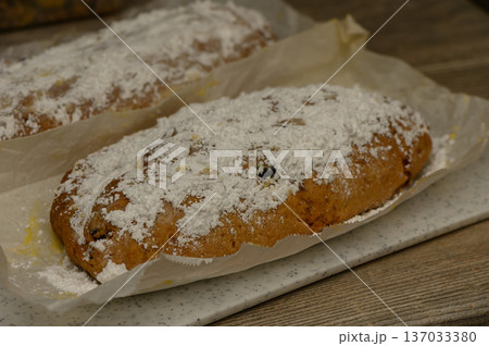 Cozy Christmas Stollen German Holiday Baking Tradition 137033380