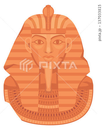Pharaoh head stone statue. Ancient history icon Pharaoh head stone statue. Ancient history icon 137033815