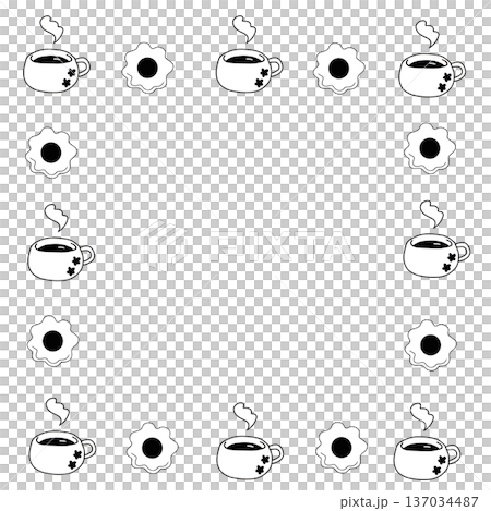 Cookie and cup frame 137034487