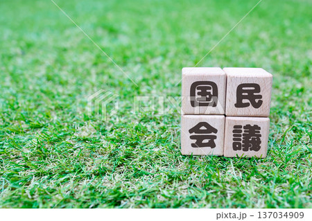 国民会議を示す木製文字ブロック。 国民会議を示す木製文字ブロック。 137034909