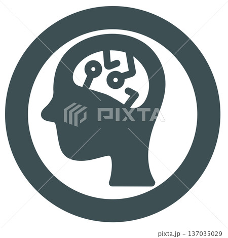 丸いシンプルなAIアイコンのイラスト素材 丸いシンプルなAIアイコンのイラスト素材 137035029