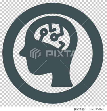 丸いシンプルなAIアイコンのイラスト素材 丸いシンプルなAIアイコンのイラスト素材 137035029
